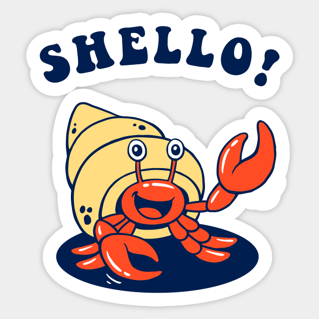 Shello! Sticker by dumbshirts